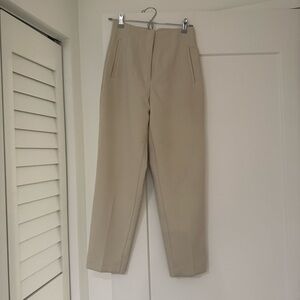 Zara Tan High-Waisted Pants